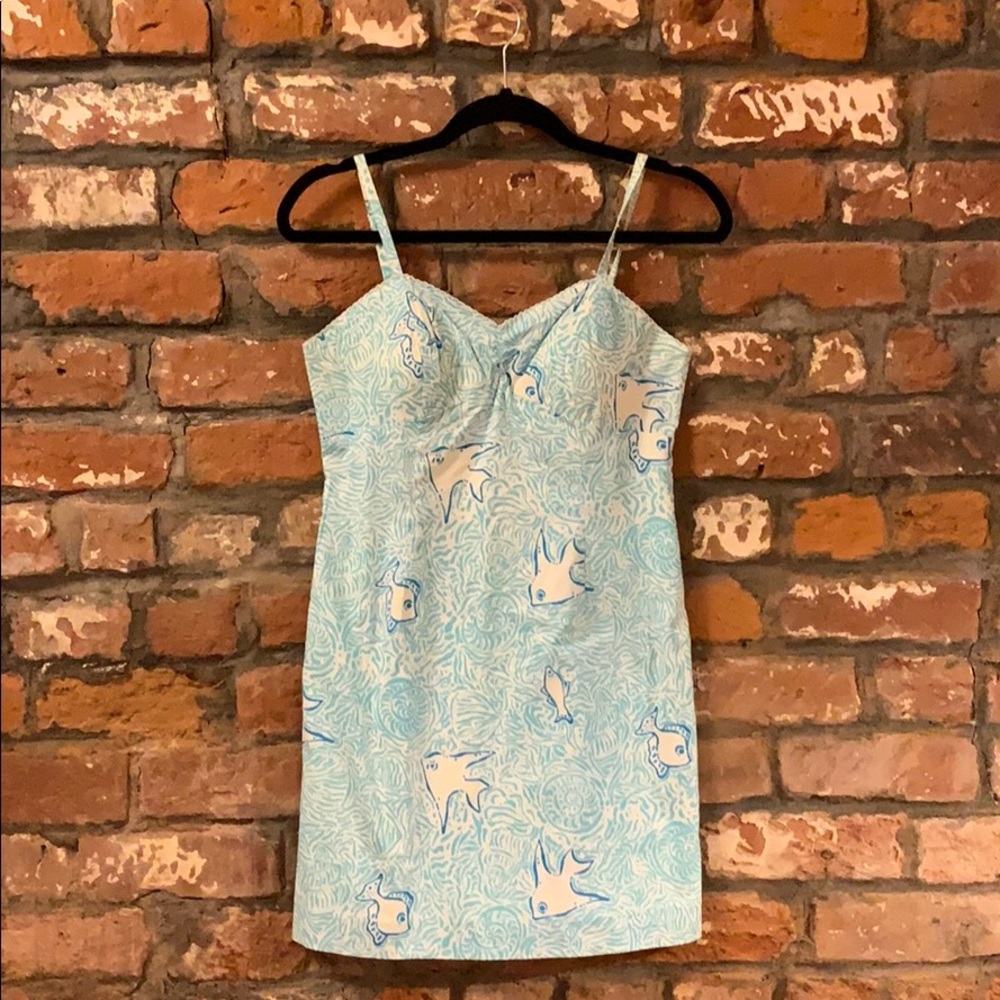 Lily Pulitzer White Label Fish Pattern Dress